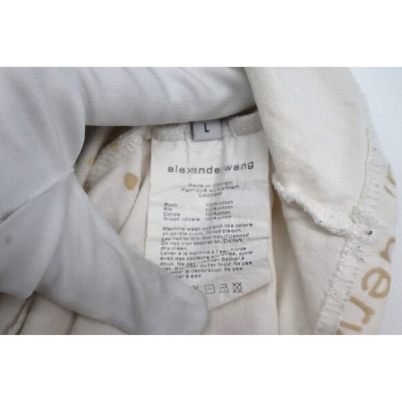 Alexander Wang Womens Logo Print Long Sleeve Shirt L - Picture 3 of 11